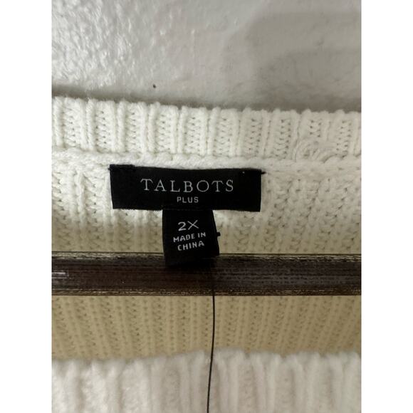 Talbots Plus Shaker Stitch Bateau Neck Sweater Spring Ombre Size 2X‎ NWT - Picture 5 of 6